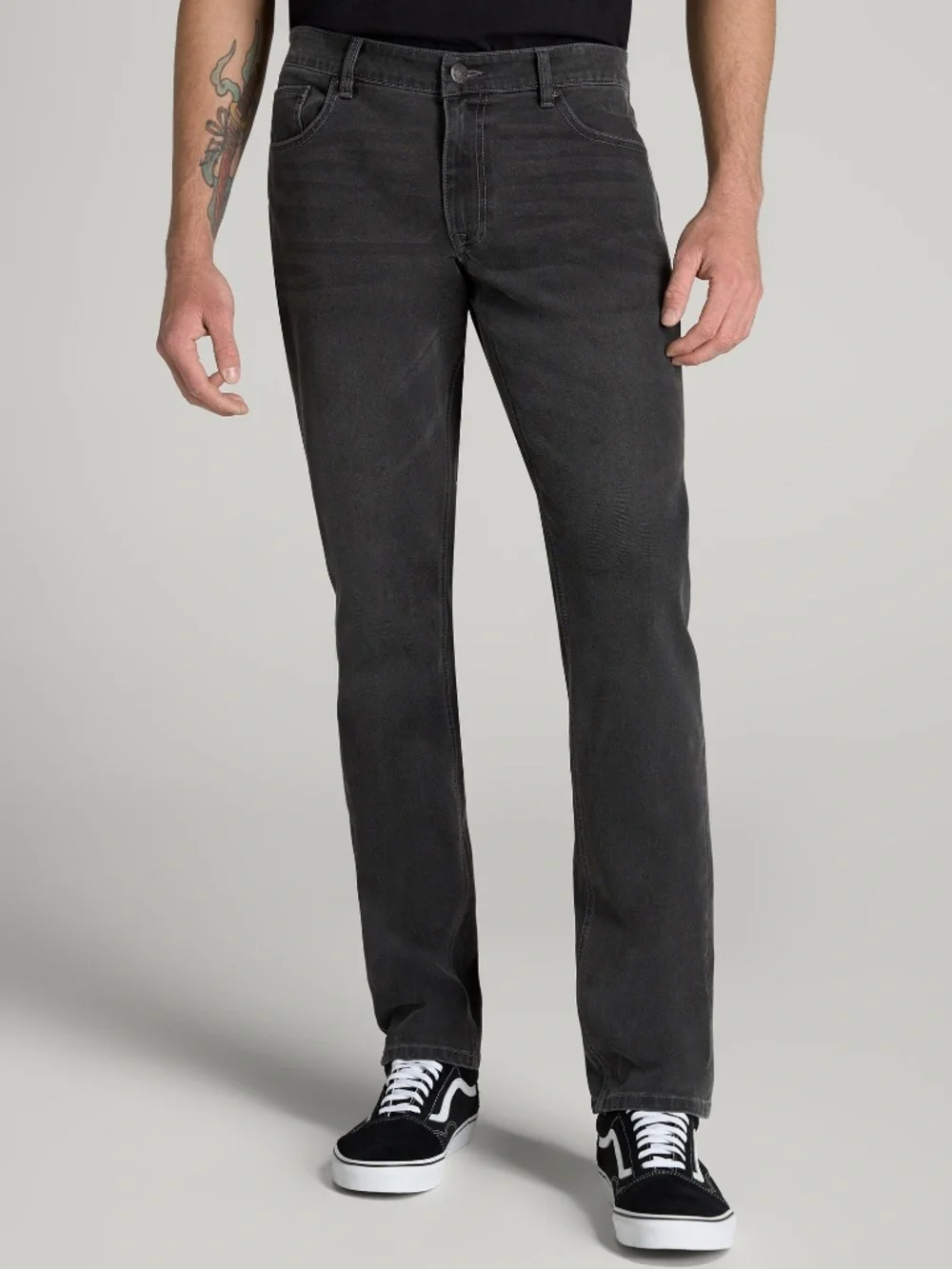 American Tall LJ&S TAPERED Jeans for Tall Men in Industrial Grey Size 3232 / 38